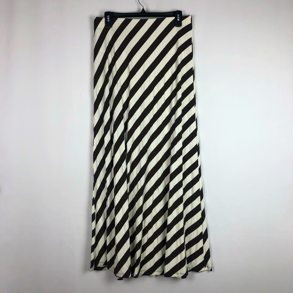 Tommy Bahama Maxi Striped Skirt Stretch Breathable Angel Beach Old Money Brown